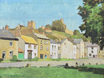 Lot 40 - Millicent Ayrton R.Cam.A., M.B.E. (British 1913-2000), Village scene, oil.