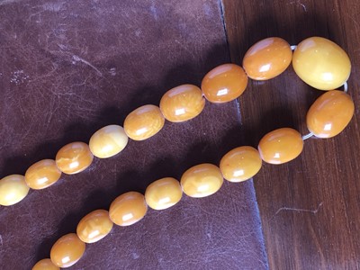 Lot 119 - Two amber style necklaces
