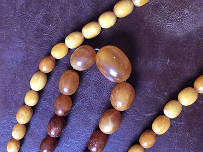 Lot 119 - Two amber style necklaces