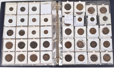 Lot 188 - One album of historical copper British coinage dating from Charles II through to George VI.