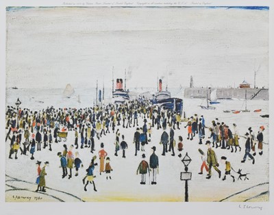 Lot 123 - After L.S. Lowry, "Ferry Boats", signed print.