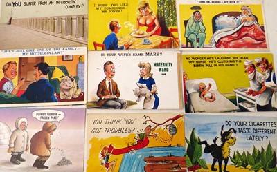 Lot 98 - Approximately 70 mainly Bamford saucy postcards and cigarette cards