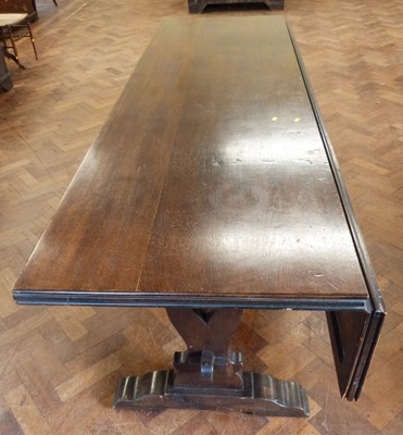 Lot 153 - Oak refectory dining table and chairs.