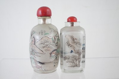 Lot 130 - Two Chinese glass snuff bottles