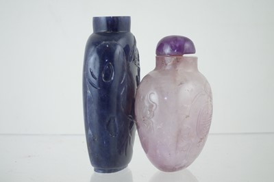 Lot 131 - Chinese Lapis Lazuli snuff bottle and one other