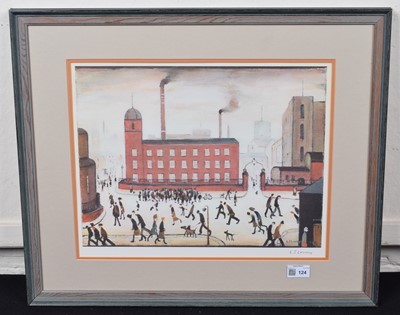 Lot 124 - After L.S. Lowry, "Mill Scene", signed print.