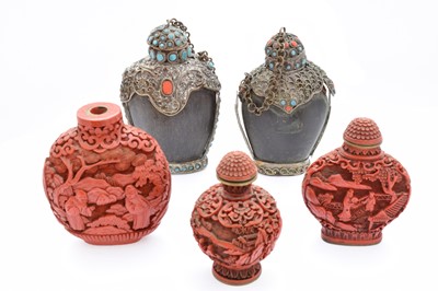Lot 134 - Five Chinese snuff bottles