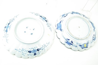 Lot 63 - Two Japanese imari chargers with lobed borders