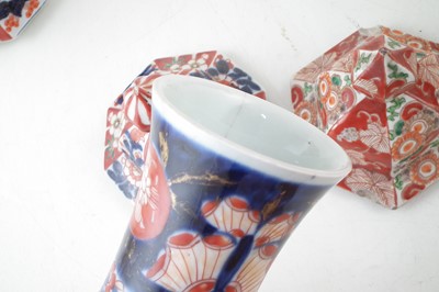 Lot 156 - Three Japanese imari vases
