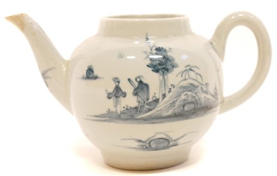 Lot 157 - Liverpool William Reid small size teapot circa 1758, ex Watney Collection