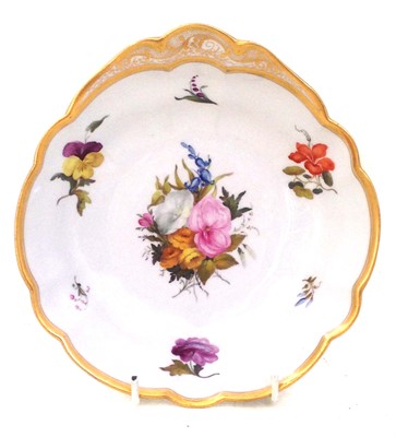 Lot 95 - Barr, Flight and Barr shell shape dish painted by William Billingsley circa 1807 - 1813