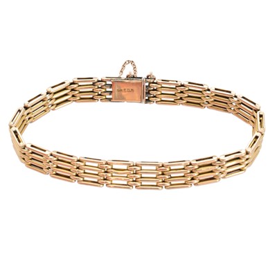 Lot 7 - A 9ct gold bracelet by Charles Daniel Broughton