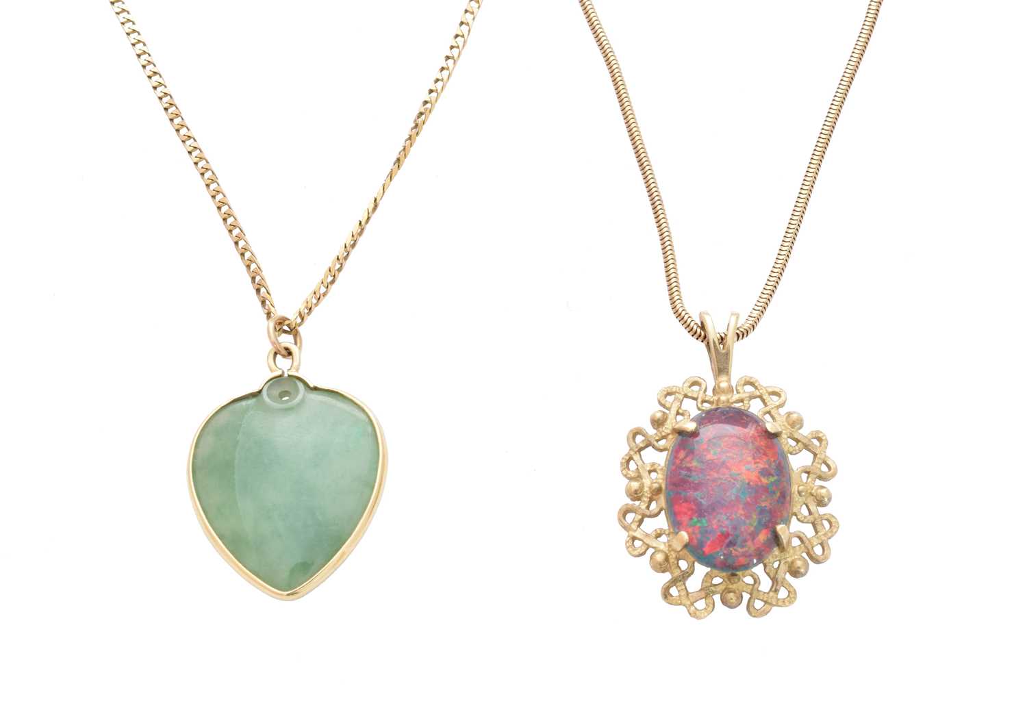 Lot 73 - Two gem-set pendants