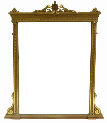 Lot 227 - Victorian gesso overmantel mirror