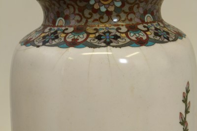 Lot 50 - Pair of Japanese cloisonne vases