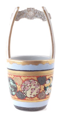 Lot 160 - Japanese pail shape vase