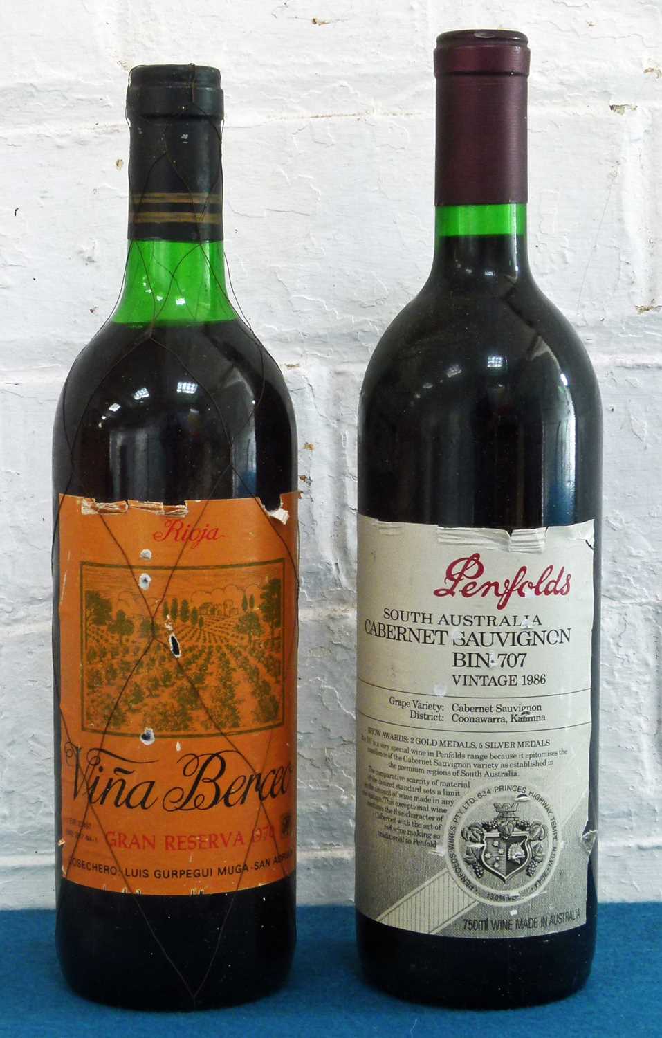Lot 41 - 2 Bottles Mixed Lot Penfolds Bin 707 and Gran Reserva Rioja
