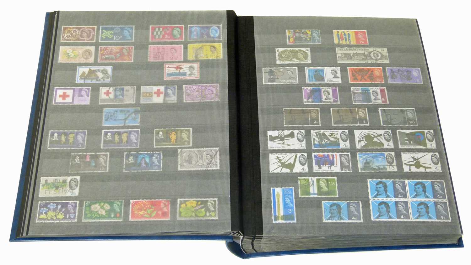 Lot 92 - GB Collection in lindner stockbook from 1840-1992, early issues mainly used, some later decimal mint sets.