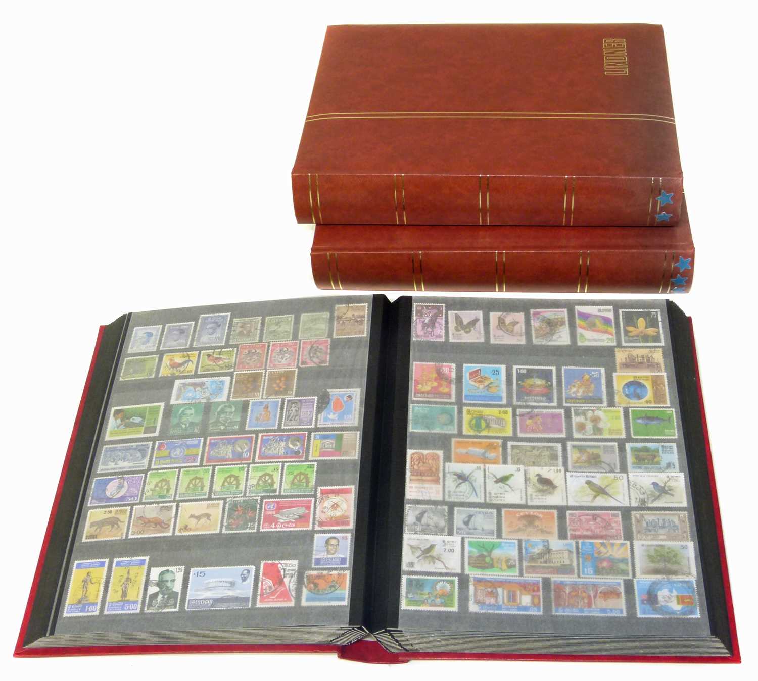 Lot 86 - British Commonwealth and Colonies stamps in 3 lindner stockbooks, all periods with many mint sets.