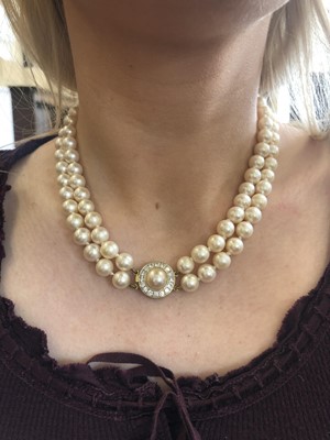 Lot 92 - A cultured pearl necklace