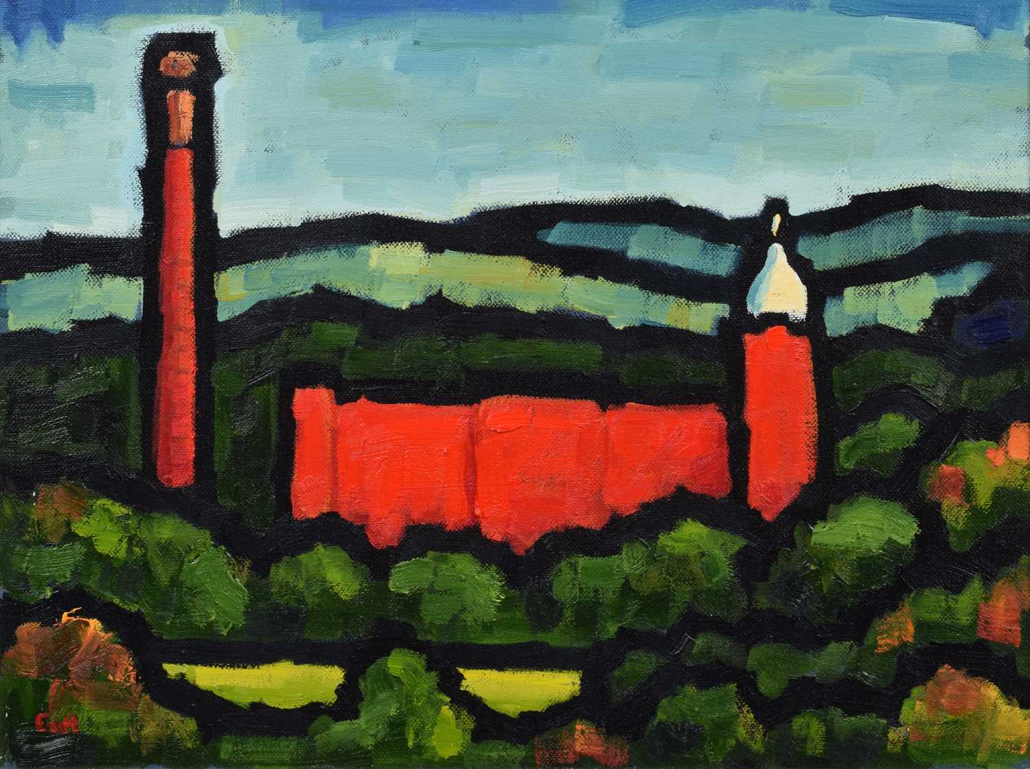 Lot 72 - Malcolm Croft (British 1964-), "Pear Mill, Autumn", oil.