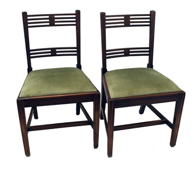 Lot 184 - Four George III mahogany single chairs