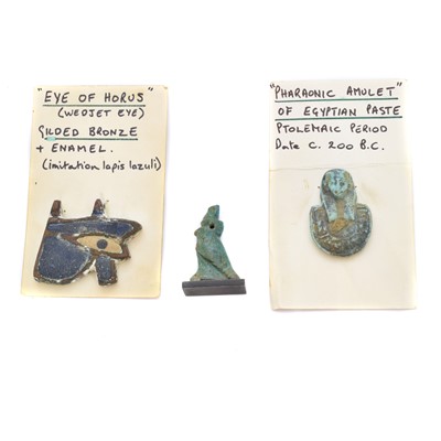 Lot 112 - Three Egyptian style amulets