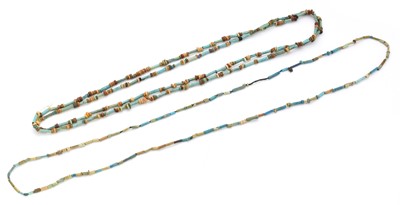 Lot 107 - Two Egyptian style bead necklaces