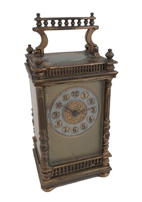 Lot 136 - Late 19th century carriage clock