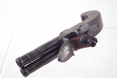 Lot 31 - Flintlock double barrel boxlock pistol