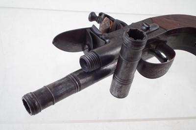 Lot 31 - Flintlock double barrel boxlock pistol
