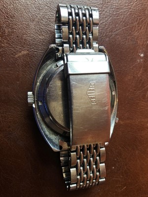 Lot 266 - A gents stainless steel 'Jo Siffert' Heuer Autavia wristwatch, circa 1970