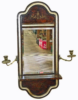 Lot 230 - Early 19th century rag painted wall mirror.