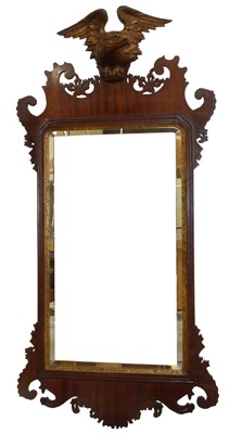 Lot 231 - Early 19th-century mahogany framed wall mirror