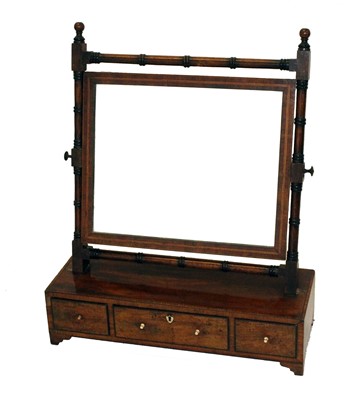 Lot 228 - George III mahogany framed dressing table mirror.