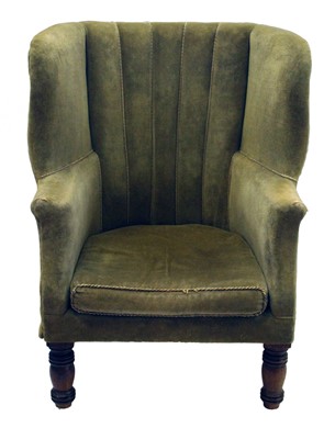 Lot 175 - Early 19th-century barrel back upholstered chair