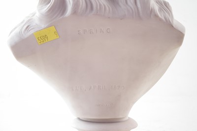 Lot 104 - Copeland Parian bust of Spring