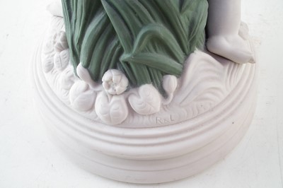 Lot 100 - Robinson and Leadbeather coloured Parian vase
