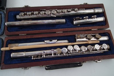 Lot 29 - Four flutes and five whistles