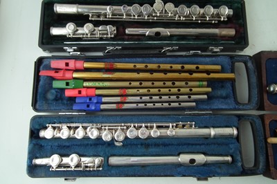 Lot 29 - Four flutes and five whistles