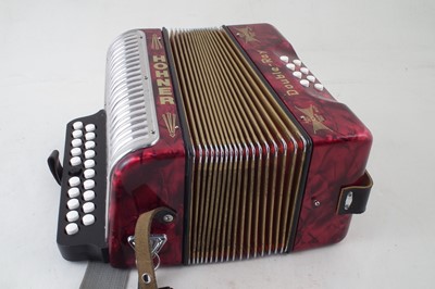 Lot 46 - Hohner Double Ray accordion.