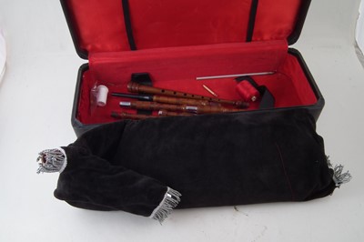 Lot 27 - Cased set of bagpies.