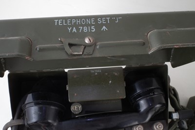 Lot 207 - Pair of British Army Telephone set J, broad arrow marked.