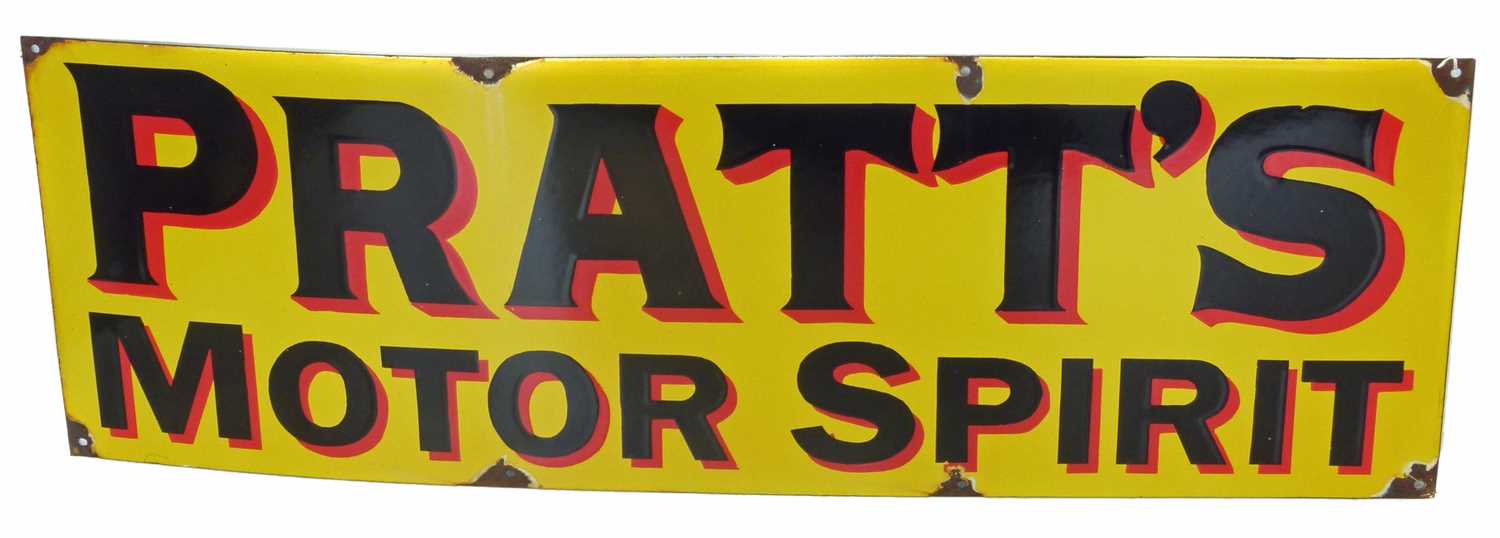 Lot 25 - Pratt's motor spirit enamel sign