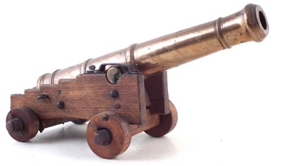 Lot 219 - 19th century bronze signal cannon