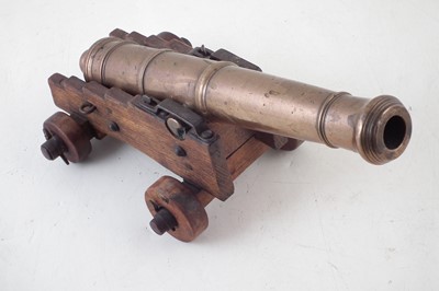 Lot 219 - 19th century bronze signal cannon