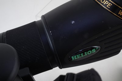 Lot 190 - Helios 20-60 x 60mm spotting scope with Opticron bipod