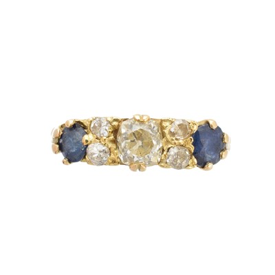 Lot 196 - An early 20th century sapphire and diamond dress ring