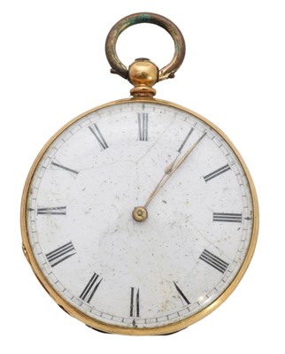Lot 280 - An 18ct gold cased pocket watch