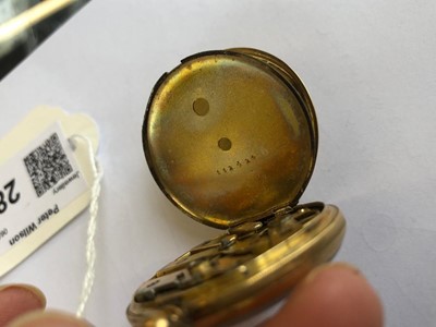 Lot 280 - An 18ct gold cased pocket watch